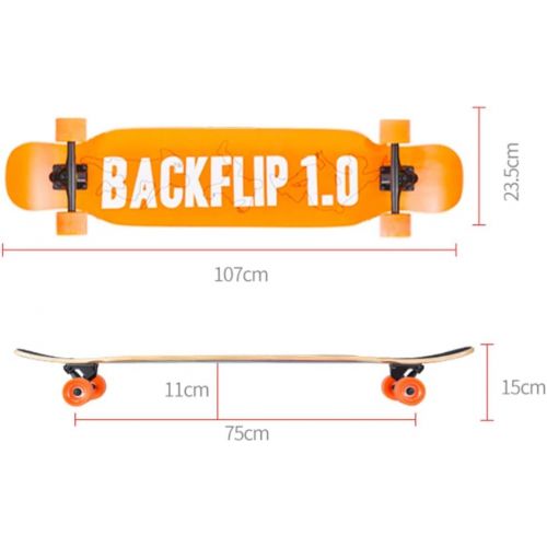  GuanMun Skateboard Professionelle Junge Madchen Junge Anfanger Strasse Pinsel Strasse Reise Persoenlichkeit Mode Doppel Rocker Dance Board Lange Bord (groesse : B)