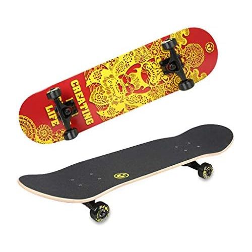  GuanMun Skateboard, Persoenlichkeit Kuehle Vierradbuerste Strasse Doppel Rocker Erwachsene Professionelle Kinder Anfanger Travel Pedal (Farbe : B)