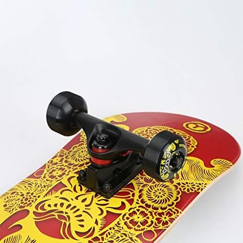  GuanMun Skateboard, Persoenlichkeit Kuehle Vierradbuerste Strasse Doppel Rocker Erwachsene Professionelle Kinder Anfanger Travel Pedal (Farbe : B)