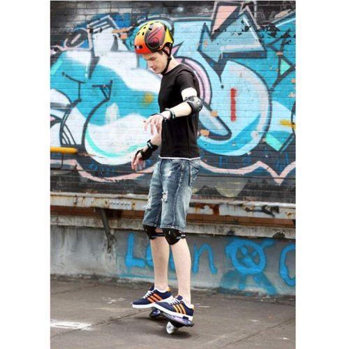  GuanMun Skateboard Zwei Runden Vitality Board Zwei Runden Flash Anfanger Kinder Erwachsener Professioneller Roller, Persoenlichkeit Pinsel Street Skateboard (Farbe : F)