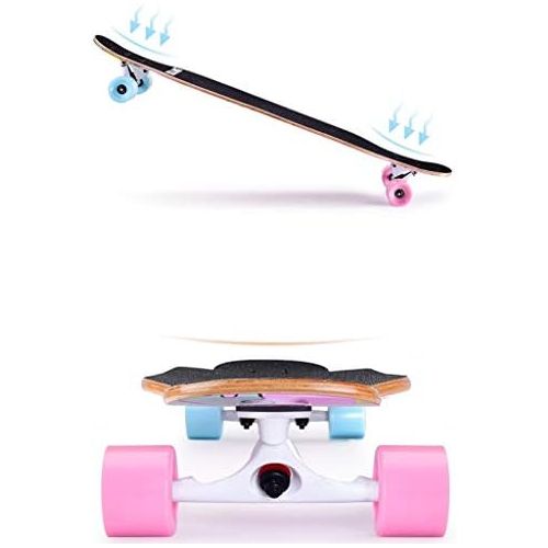  GuanMun Vierradern Skateboard, Erwachsene Professionelle Kinder Anfanger Longboard Jugend Jungen und Madchen Tanzbrett Erwachsene Pinsel Strasse Doppel Rocker (Farbe : C)