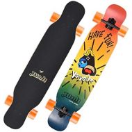 GuanMun Longboard Skateboard, mannliche und weibliche Generation Person Anfanger Jugendstrassenbuerste Strasse Double Dance Board (groesse : D)