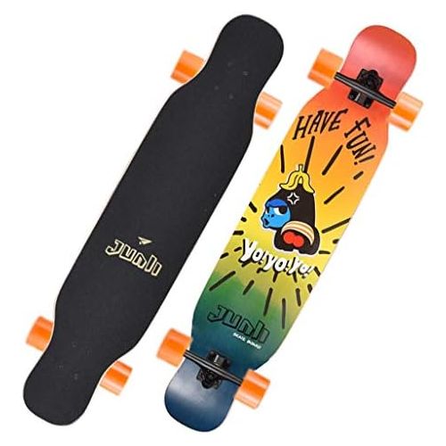  GuanMun Longboard Skateboard, mannliche und weibliche Generation Person Anfanger Jugendstrassenbuerste Strasse Double Dance Board (groesse : D)