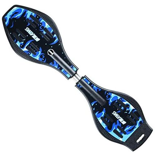  GuanMun Skateboard Anfanger Einfuehrung Kinder Vitality Board Erwachsene Professionelle Persoenlichkeit Mode Pinsel Street Travel Skateboard (Zwei Runden) (Farbe : Blau)