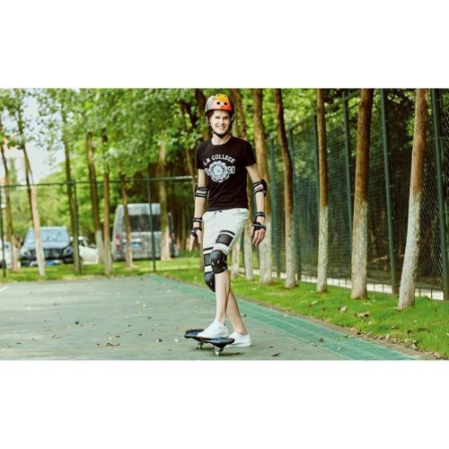  GuanMun Skateboard Anfanger Einfuehrung Kinder Vitality Board Erwachsene Professionelle Persoenlichkeit Mode Pinsel Street Travel Skateboard (Zwei Runden) (Farbe : Blau)