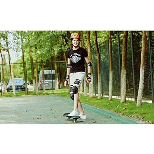  GuanMun Skateboard Kinder Vitality Board Erwachsene Anfanger Einstieg Professionelle Persoenlichkeit Mode Pinsel Street Travel Skateboard (Zwei Runden) (Farbe : Schwarz)