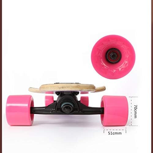  GuanMun Highway Board Maple Longboard Skateboard Jungen und Madchen Anfanger Erwachsene Professionelle Pinsel Strasse Anfanger Jugend Vierradern Sprungbrett (Farbe : D)