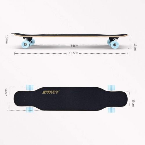  GuanMun Double Rocker, Skateboard Professionelle vierradrige Junge und Madchen Double Rocker Erwachsene Professionelle Kinder Anfanger Strasse Pinsel Strasse Reise Ahorn (Farbe : B)