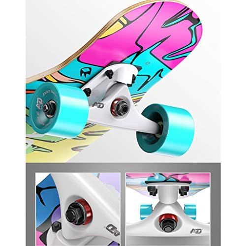  GuanMun Skateboard Long Board Erwachsene Anfanger Madchen Allrad Strasse Roller Junge Madchen Strasse Pinsel Strasse Double Dance Board