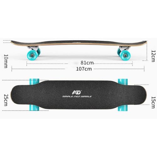  GuanMun Skateboard Long Board Erwachsene Anfanger Madchen Allrad Strasse Roller Junge Madchen Strasse Pinsel Strasse Double Dance Board