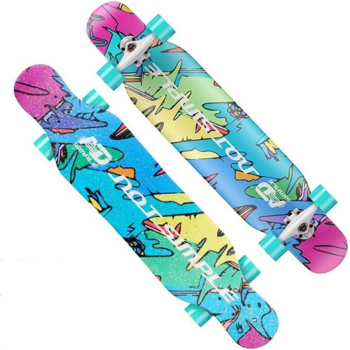  GuanMun Skateboard Long Board Erwachsene Anfanger Madchen Allrad Strasse Roller Junge Madchen Strasse Pinsel Strasse Double Dance Board