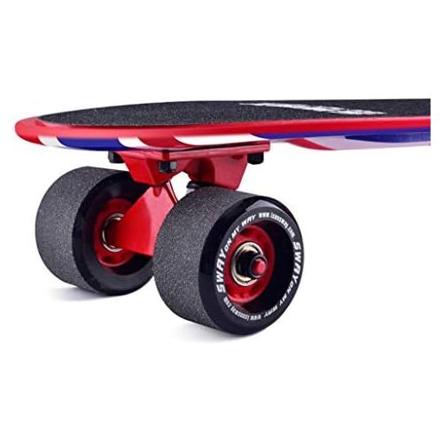  GuanMun Skateboard Allrad Strassenbuerste Strasse Einzelne Fisch Bord Erwachsene Professionelle Kinder Anfanger Reise Roller Persoenlichkeit Kleine Fischplatte (Farbe : Orange)