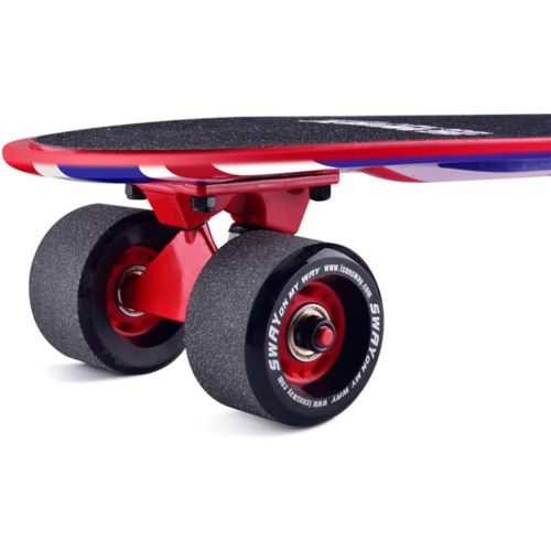  GuanMun Skateboard Allrad Strassenbuerste Strasse Einzelne Fisch Bord Erwachsene Professionelle Kinder Anfanger Reise Roller Persoenlichkeit Kleine Fischplatte (Farbe : Orange)