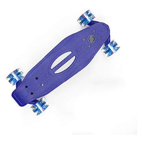  GuanMun Vierradern Skateboard Kinder 6-15 Jahre Alt Anfanger Erwachsener Professioneller Junge Madchen Teenager Mode Persoenlichkeit Vierradern Roller (Farbe : Blau)