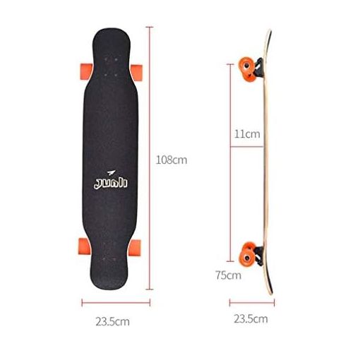  GuanMun Skateboard, Anfanger Double Rocker Professionelle Allrad-Autobahn-Leuchtbuerste Strasse Erwachsener Madchen Junge Tanzplatte Anfanger Lang Bord (groesse : A)