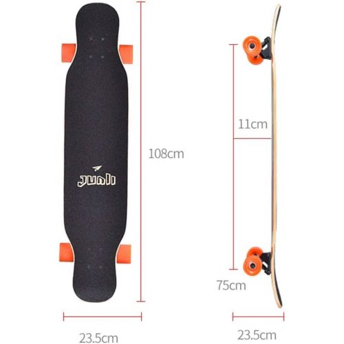  GuanMun Skateboard, Anfanger Double Rocker Professionelle Allrad-Autobahn-Leuchtbuerste Strasse Erwachsener Madchen Junge Tanzplatte Anfanger Lang Bord (groesse : A)