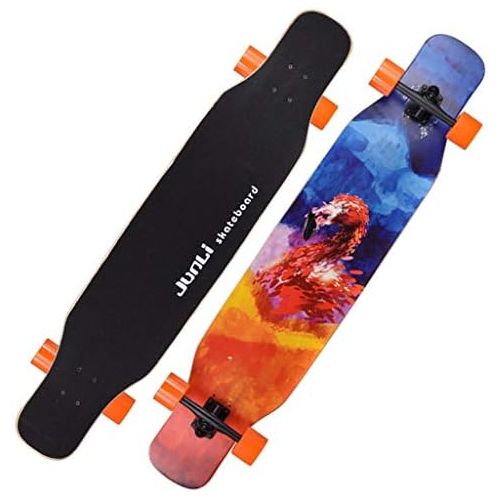  GuanMun Skateboard, Professionelle Allrad-Autobahn-Leuchtbuerste Strasse Erwachsener Madchen Junge Tanzplatte Anfanger Lang Bord Anfanger Doppel Rocker (groesse : A)