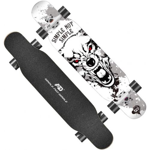  GuanMun Skateboard, Professionelle Longboard Erwachsene Kinder Anfanger Madchen Jungen Allrad Roller Roller Street Maple Double Dance Board (groesse : D)