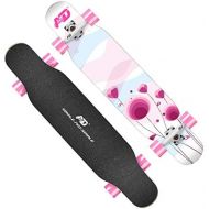 GuanMun Skateboard, Maple Double Rocker Professionelles Long Board Erwachsenes Kind Anfanger Madchen Junge Vier Rad Strasse Skateboard Pinsel Strasse (groesse : 7)