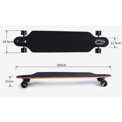  GuanMun Brush Street Skateboard Teen Anfanger Lange Board Road All Wheel Skate Jungen und Madchen Dance Board Erwachsene 4 Runden (groesse : C)