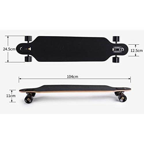  GuanMun Skateboard Anfanger Lange Board Road Vierradiger Scooter Jugendbuerste Street Boys und Girls Dance Board Erwachsene 4 Runden (groesse : B)