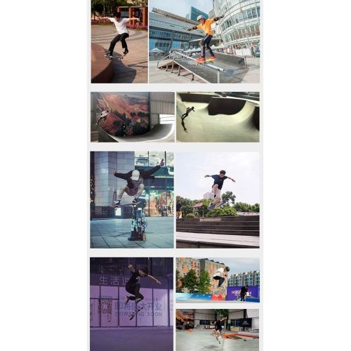  GuanMun Skateboard, Erwachsene Professional Board Kinder Anfanger Double Rocker Boys und Girls Road Brush Street Allrad Short Board Skateboard (Farbe : Blau)
