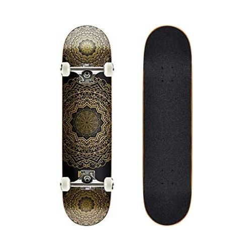  GuanMun Professionelles Skateboard, Kinder Anfanger Doppel Rocker Jungen und Madchen Street Brush Street Erwachsene All-Wheel Short Board Skateboard (groesse : E)