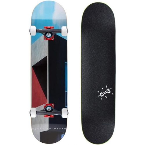  GuanMun Skateboard Professionelles Board Ahorn Holz Doppel-gekruemmte vierradige Erwachsene Jungen und Madchen Kinder Pinsel Street Short Skateboard Anfanger (groesse : D)