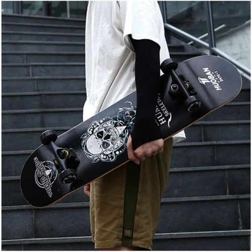  GuanMun Skateboard Kinder und Jugendliche Erwachsene Anfanger Vierrad Doppel Rocker Jungen und Madchen Buersten Street Travel Scooter