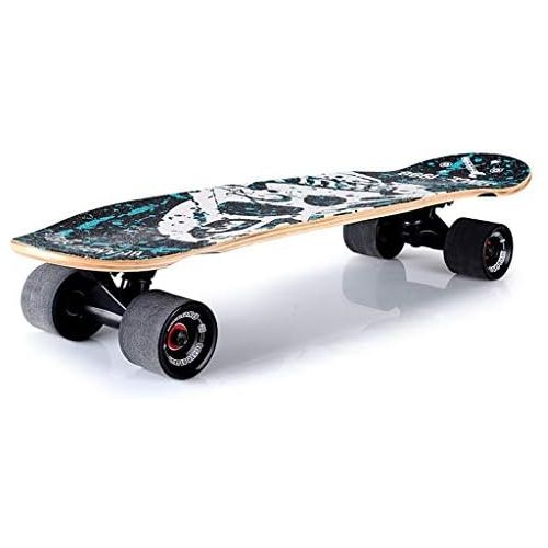  GuanMun Skateboard, Pinsel Strasse Reise Erwachsene Kinder Vier Runde Kleine Fischplatte Erwachsene Anfanger Professionelle Persoenlichkeit Mode Kreative Grosse Fischplatte (Farbe : B