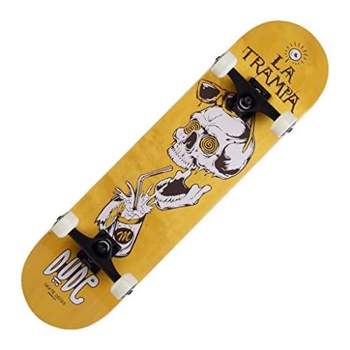  GuanMun Jugendkinder des Skateboard-Fachmannkindes mit Vier Radern Skateboardanfanger verdoppeln Skateboardpersoenlichkeitsmode-Ahornskateboard (Farbe : Gelb)