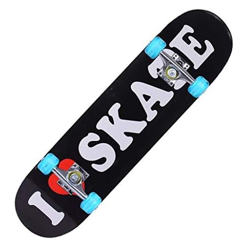  GuanMun Vierradern Skateboard, Doppel Rocker Strasse Pinsel Strasse Erwachsene Kinder 4 Rad Skateboard Professionelle Ahorn Persoenlichkeit Kreative Roller (Farbe : 3)