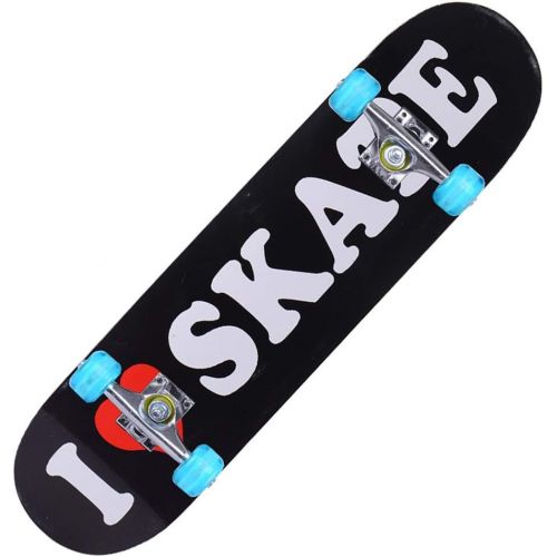  GuanMun Vierradern Skateboard, Doppel Rocker Strasse Pinsel Strasse Erwachsene Kinder 4 Rad Skateboard Professionelle Ahorn Persoenlichkeit Kreative Roller (Farbe : 3)