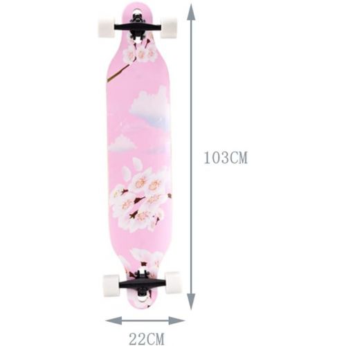  GuanMun Skateboard Long Board Dance Board 9 Schichten Ahorn Anfanger tanzen Vier runde professionelle erwachsene Jungen und Madchen Strasse Pinsel Strasse Geschwindigkeit Drop Board Drift Bo