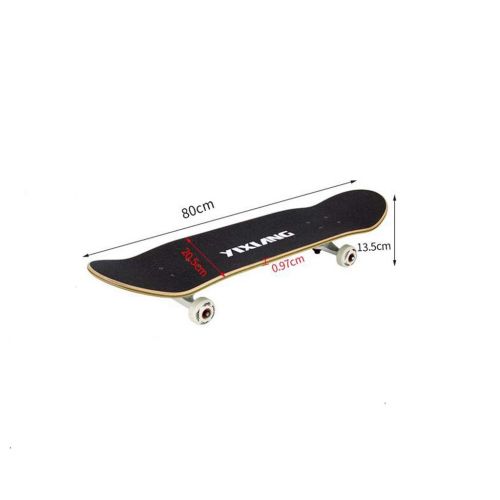  GuanMun Skateboard Professionelle Doppel Skateboard Anfaenger Teen Erwachsene Maennliche und Weibliche Professionelle Allrad Roller (Farbe : D)