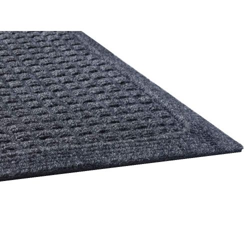  Guardian EcoGuard Indoor Wiper Floor Mat, Recycled Plastic and Rubber, 3 x 5, Charcoal