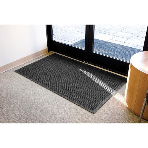  Guardian EcoGuard Indoor Wiper Floor Mat, Recycled Plastic and Rubber, 3 x 5, Charcoal