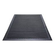 [아마존 핫딜]  [아마존핫딜]Guardian Clean Step Scraper Outdoor Floor Mat, Natural Rubber, 3x5, Black, Ideal for any outside entryway, Scrapes Shoes Clean of Dirt and Grime