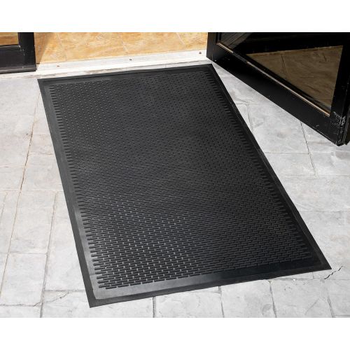  [아마존 핫딜]  [아마존핫딜]Guardian Clean Step Scraper Outdoor Floor Mat, Natural Rubber, 3x5, Black, Ideal for any outside entryway, Scrapes Shoes Clean of Dirt and Grime