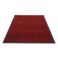 Guardian Platinum Series Indoor Wiper Floor Mat, Rubber with Nylon Carpet, 3x5, Red