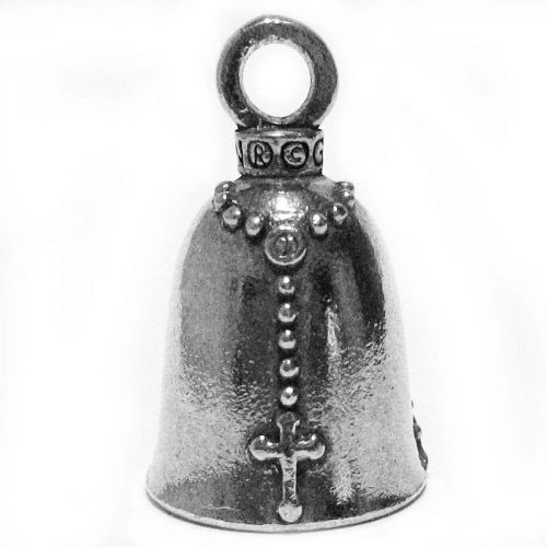  Guardian Bell Guardian Praying Hands with Rosary and Holy Cross Motorcycle Biker Luck Gremlin Riding Bell