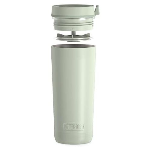 써모스 Guardian Collection by Thermos 18 Ounce Stainless Steel Travel Tumbler, Green