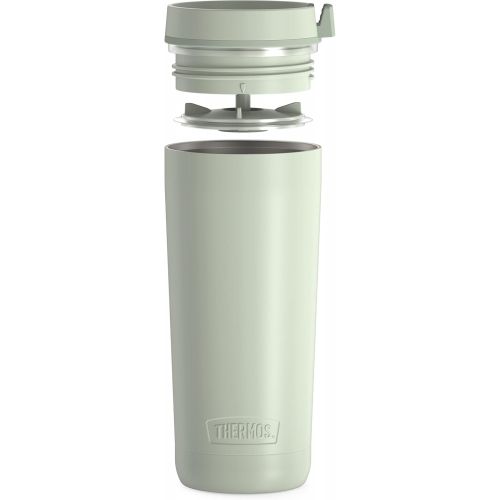 써모스 Guardian Collection by Thermos 18 Ounce Stainless Steel Travel Tumbler, Green