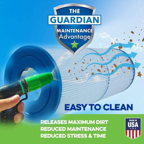  Guardian Filtration Products 732-166-04 Four-Pack Pool Spa Filter Replaces UNICEL C-7494 Hayward Swimclear Cx1280re C5025 PA131, Filbur FC-1227