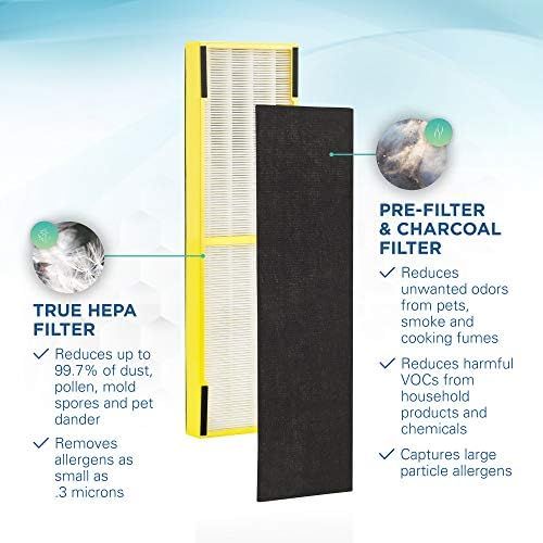  [아마존베스트]Germ Guardian FLT4825 True HEPA GENUINE Air Purifier Replacement Filter B for GermGuardian AC4300BPTCA, AC4900CA, AC4825, AC4825DLX, AC4850PT, CDAP4500BCA, CDAP4500WCA, and More