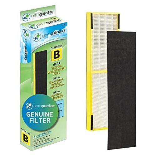  [아마존베스트]Germ Guardian FLT4825 True HEPA GENUINE Air Purifier Replacement Filter B for GermGuardian AC4300BPTCA, AC4900CA, AC4825, AC4825DLX, AC4850PT, CDAP4500BCA, CDAP4500WCA, and More