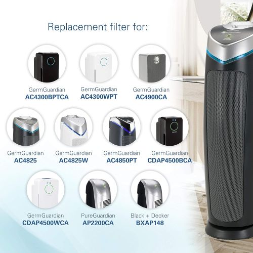  [아마존베스트]Germ Guardian FLT4825 True HEPA GENUINE Air Purifier Replacement Filter B for GermGuardian AC4300BPTCA, AC4900CA, AC4825, AC4825DLX, AC4850PT, CDAP4500BCA, CDAP4500WCA, and More