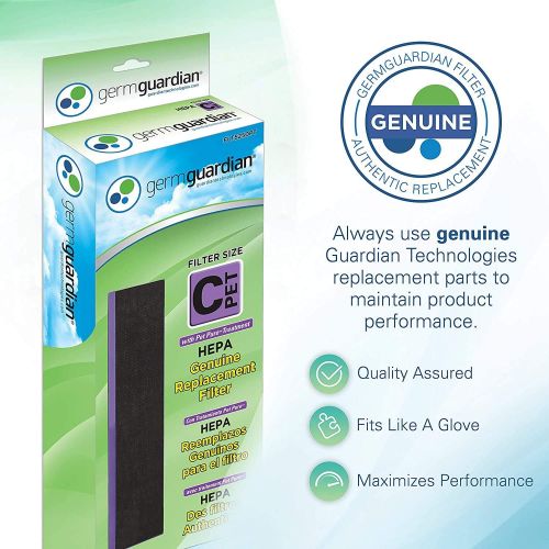  [아마존베스트]Germ Guardian FLT5250PT True HEPA GENUINE Air Purifier Replacement Filter C, with Pet Pure Treatment for GermGuardian AC5250PT, AC5000E, AC5300B, AC5350W, AC5350B, CDAP5500, and Mo