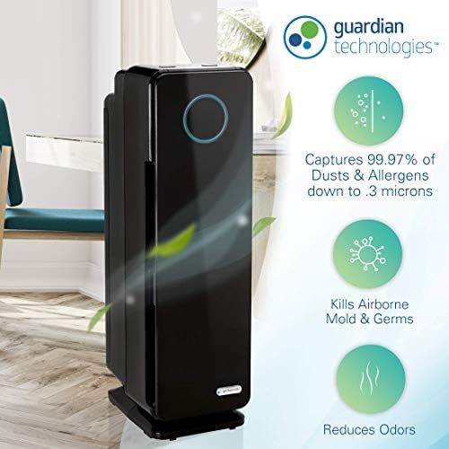  Guardian Technologies Germ Guardian Air Purifier Electrostatic True HEPA Filter for Allergies, Pets, Pollen, Smoke, Dust, UVC Sanitizer Eliminates Germs, Mold, Odors, Quiet for Home, Office, Bedroom 22