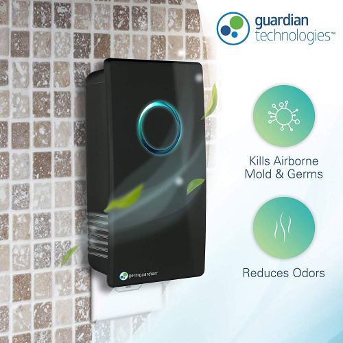  Guardian Technologies Germ Guardian Pluggable Air Purifier & Sanitizer, Eliminates Germs and Mold with UV-C Light, Deodorizer for Odor from Pets, Cooking, Laundry, Diapers, Room Air Freshener for Small